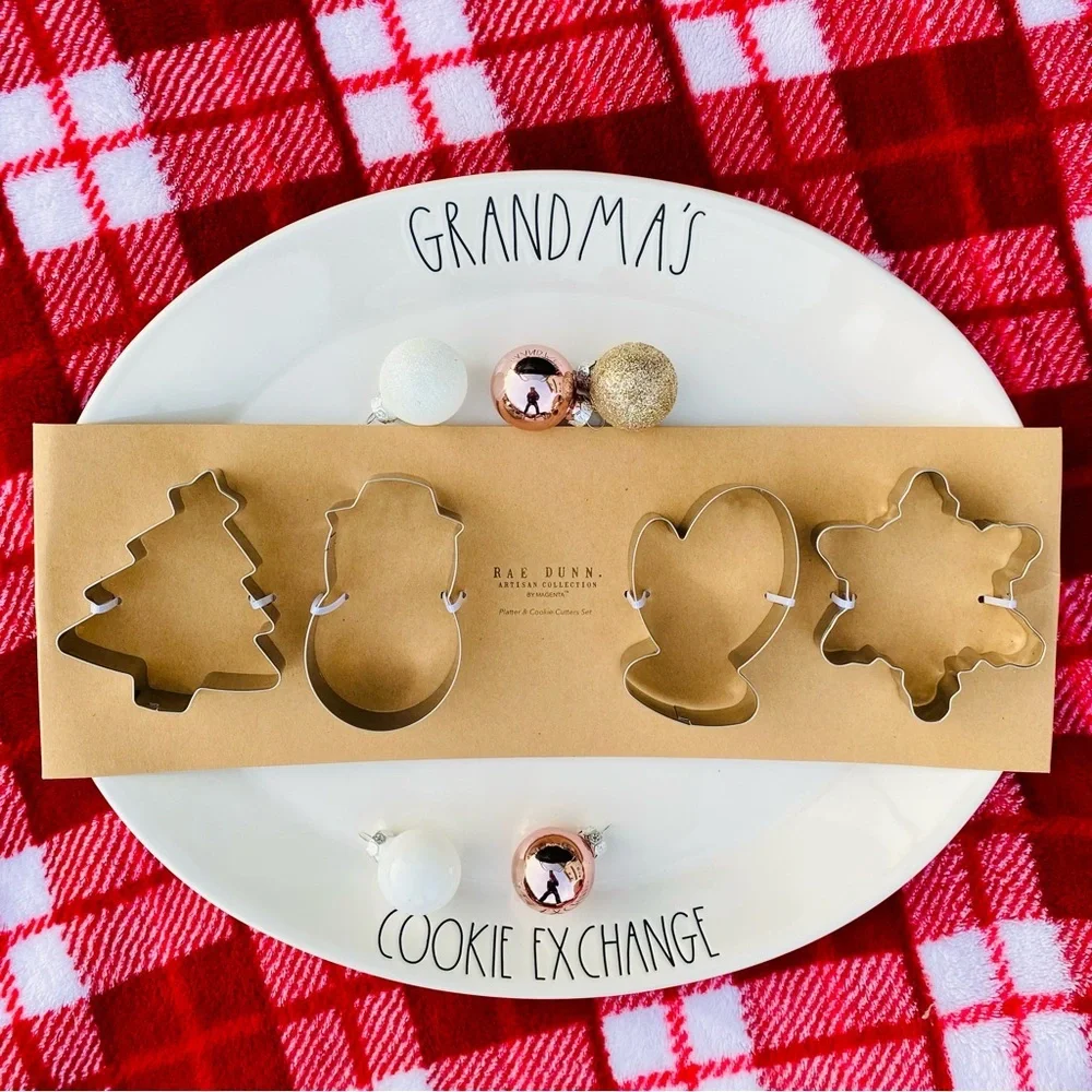 NEW Rae Dunn GRANDMA'S COOKIE EXCHANGE ceramic cookie/baking plate platter/tray